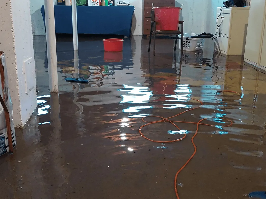 Basement with boiler, cabinets and washing machine completely flooded in Knoxville, TN