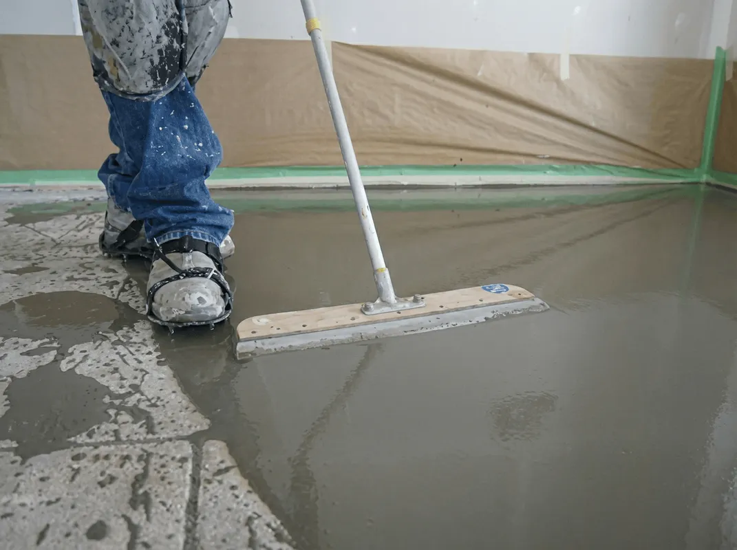 Uneven floor being professionally repaired in Knoxville, TN